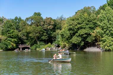 Rowboats at Central Park Lake