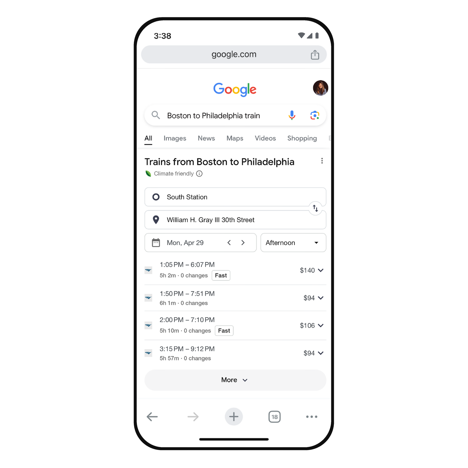 Google Adds New Train Travel, Sustainability Search Features - Thrillist