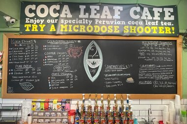 coca leaf cafe menu psychedelic vancouver