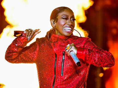 Missy Elliott performs onstage during the Lovers &amp; Friends music festival at the Las Vegas Festival Grounds on May 06, 2023 in Las Vegas, Nevada.
