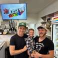 Foggy Bottoms Boys in Jersey Scoops ice cream store 