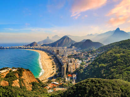 Copacabana Beach and Ipanema beach in Rio de Janeiro, Brazil