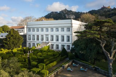 A view of the gardens at Tivoli Palácio de Seteais