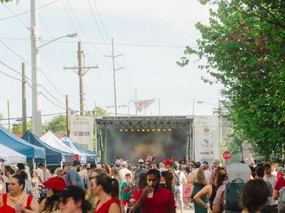 Excited fans gathering at a concert in 2025
