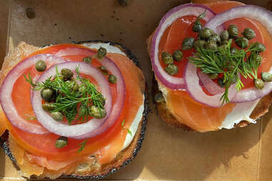 salmon bagel