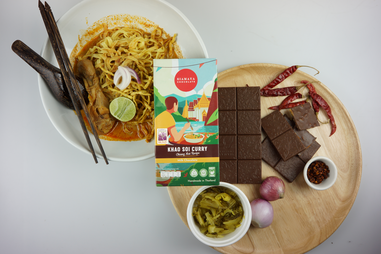 Siamaya’s Khao Soi Curry chocolate on display