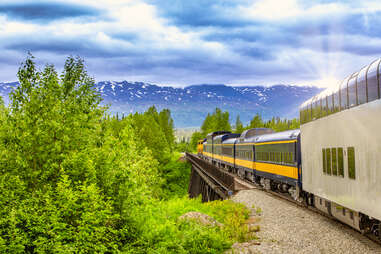 Taking Alaska Railroad Aurora Winter Train to see the Northern Lights