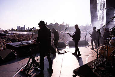 Singer Big Javy (C) of Inspector performs onstage during the Besame Mucho Festival