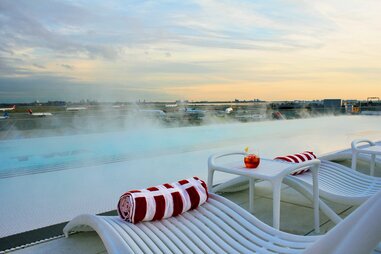 The Rooftop Pool at TWA Hotel in JFK Airport