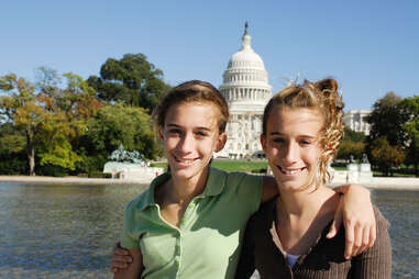 tween girls in front of capitol building in washington dc