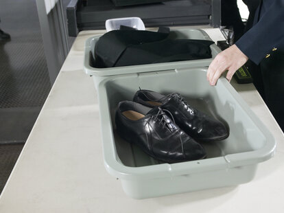 shoes at airport security checkpoint