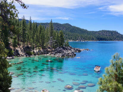Lake Tahoe's see-to-the-bottom, turquoise waters sparkle in the summertime