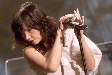 Bjork performing