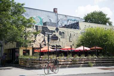 a mural on the streets in Plateau-Mont-Royal