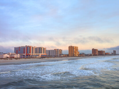A view of Jacksonville Beach, a coastal resort city in Duval County, Florida