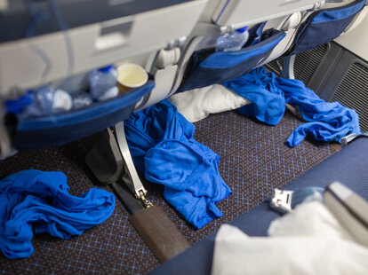 what happens to airplane blankets