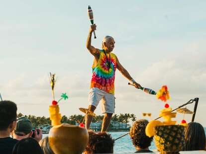 Sunset celebration in Mallory Square Key West Florida