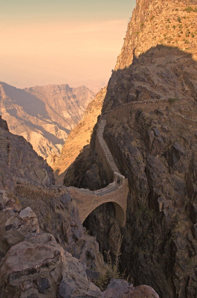 Shaharah bridge in Yemen
