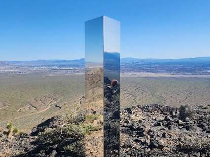 A metal monolith was discovered off of a Gass Peak hiking trail in Las Vegas