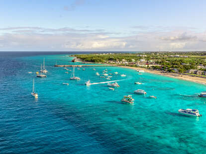 turks and caicos aerial view