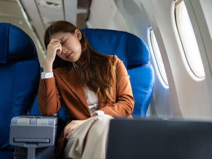 passenger on a plane