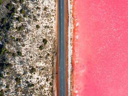hutt lagoon pink lake western australia coral coast road trip 