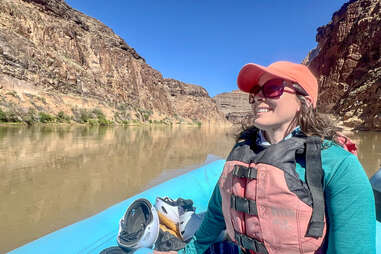 The author, rafting on the Colorado River 