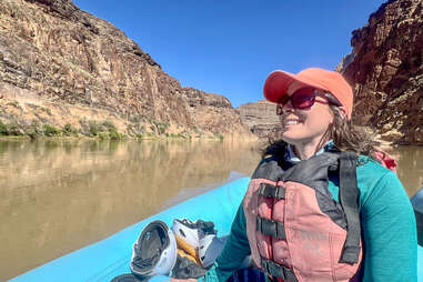 The author, rafting on the Colorado River