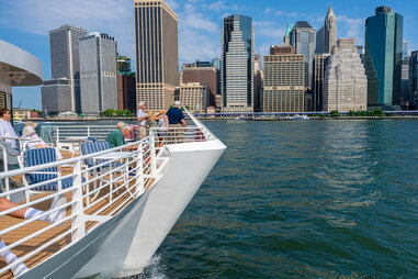 Views of Manhattan from a Hudson River Summer Classic cruise