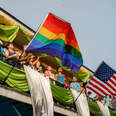 rainbow flag at southern decadence new orleans