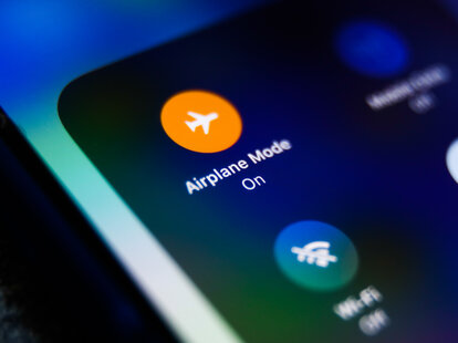 airplane mode turned on on phone