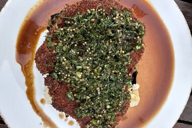 Pork Chop Schnitzel at Peasants Feast