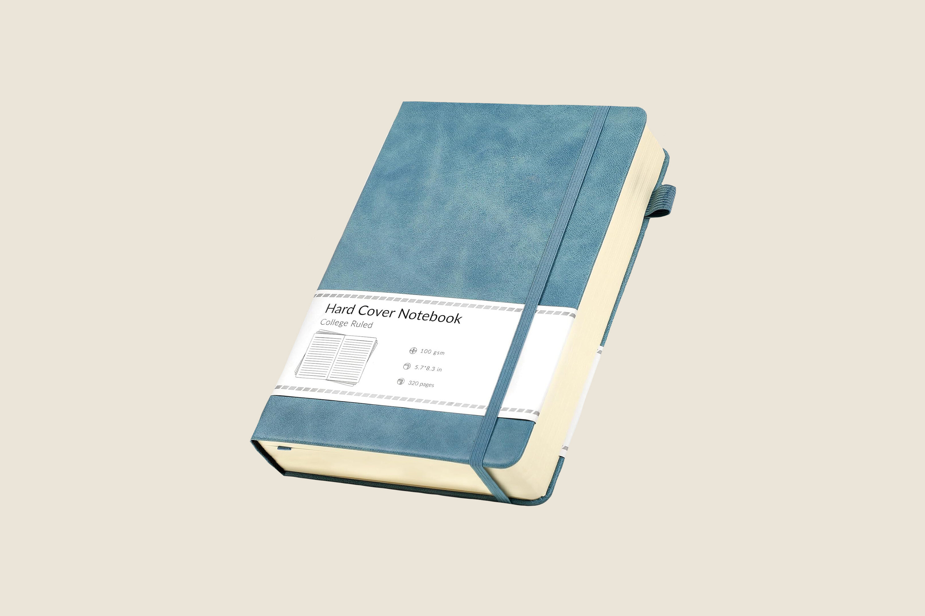 A photo of a light blue journal.