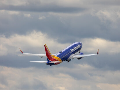 southwest plane taking off