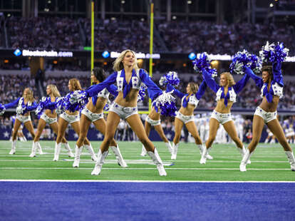 Dallas cowboys cheerleaders at AT&T stadium in Arlington, Texas