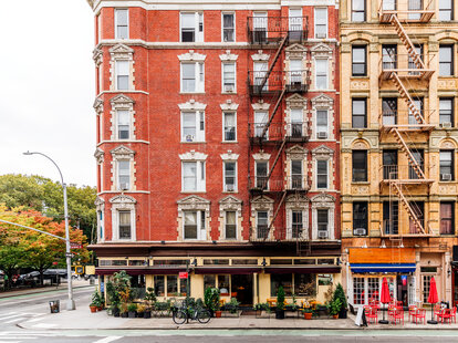 Creative Images Images Creative Editorial Video Creative Editorial Search by image or video Street with apartment buildings, shops and cafes in Greenwich Village, New York City, USA