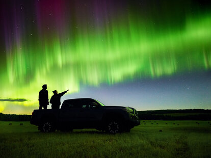 watching the northern lights