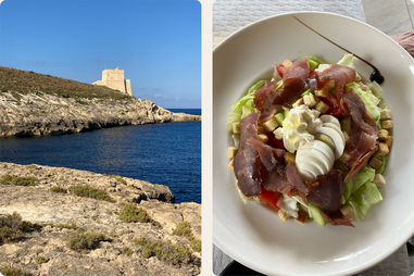 Xlendi Tower and The Boathouse Restaurant