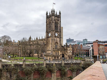 Manchester Cathedral on the River Irwell
