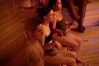 Othership guests in the sauna