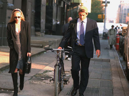 John F Kennedy Jr and Carolyn Bessette-Kennedy in NYC