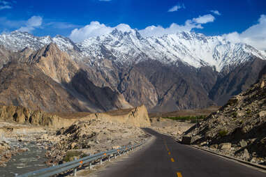 the Karakorum Highway, connecting China to Pakistan