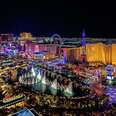 las vegas skyline at night