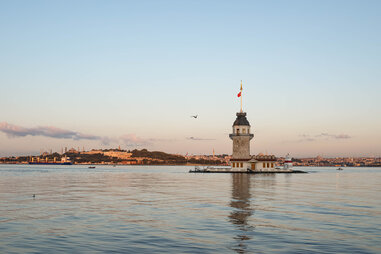 bosphorus stream lighthouse in the distance