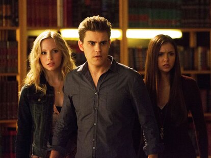 Candice Accola, Paul Wesley, Nina Dobrev in the Vampire Diaries episode ‘After School Special’ (Season 4, Episode 10, aired January 17, 2013).
