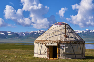 circular tents in kyrgyz republic wilderness adventure travel