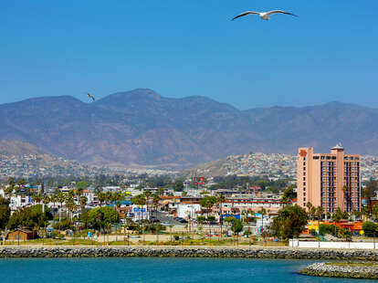 A scenic view of Ensenada from the Port of Ensenada