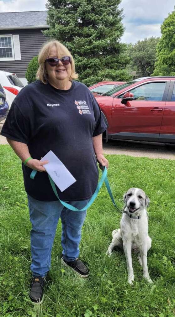 woman with dog 