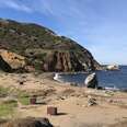 sunset campsite on catalina island off the coast of los angeles