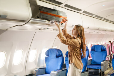 overhead compartment airplane